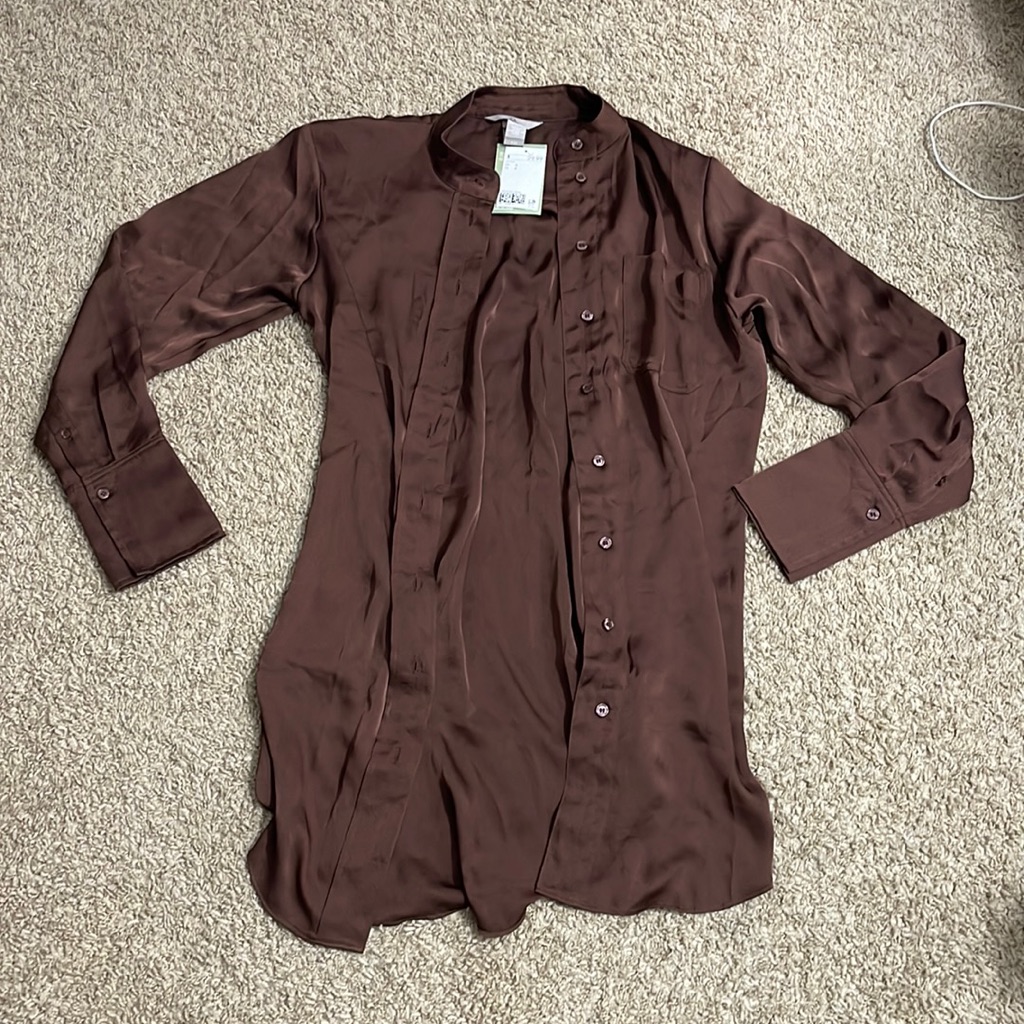 Oversized Brown Blouse